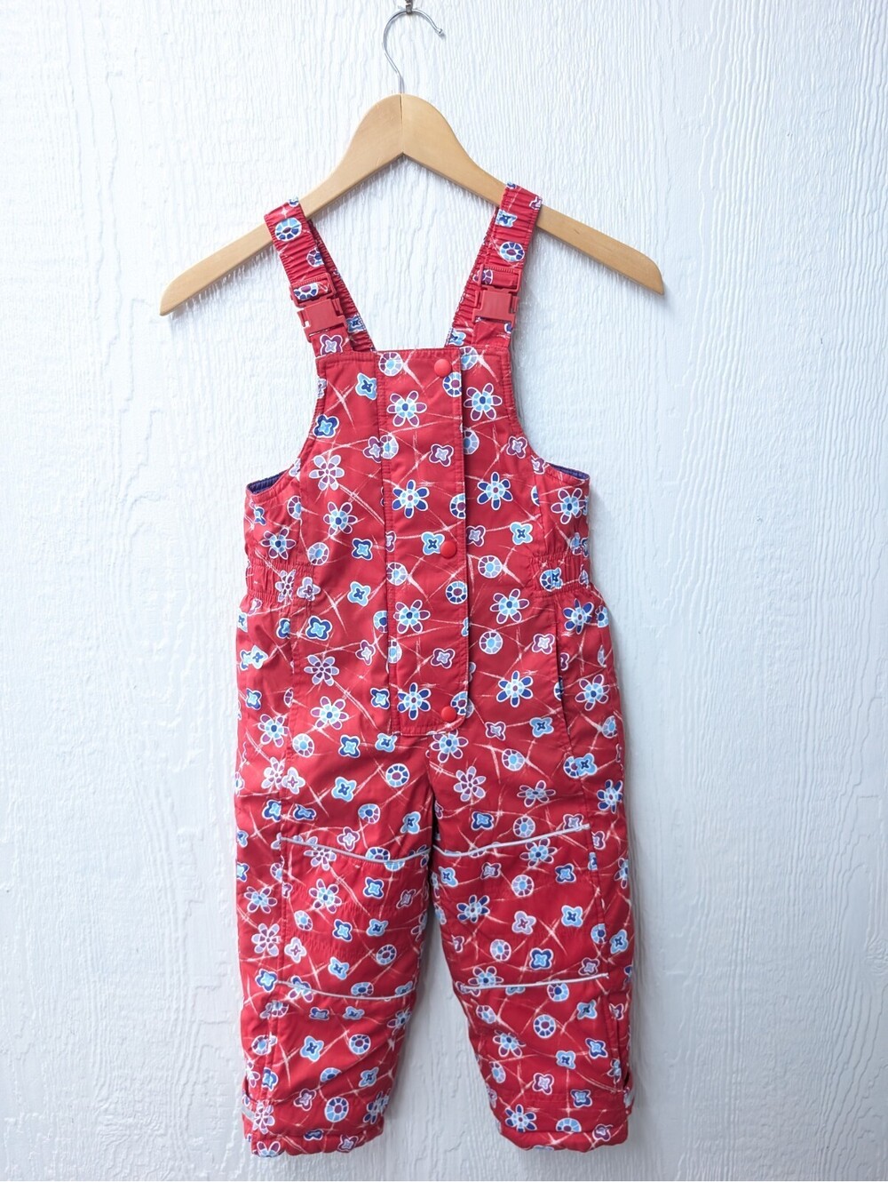 Hanna Andersson Winterwear Floral Snow Bib Overalls Waterproof Insulated US 4
